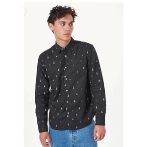 Tentree Men’s L Hemp Sasquatch Long Sleeve Shirt Classic Button Down Collar EUC